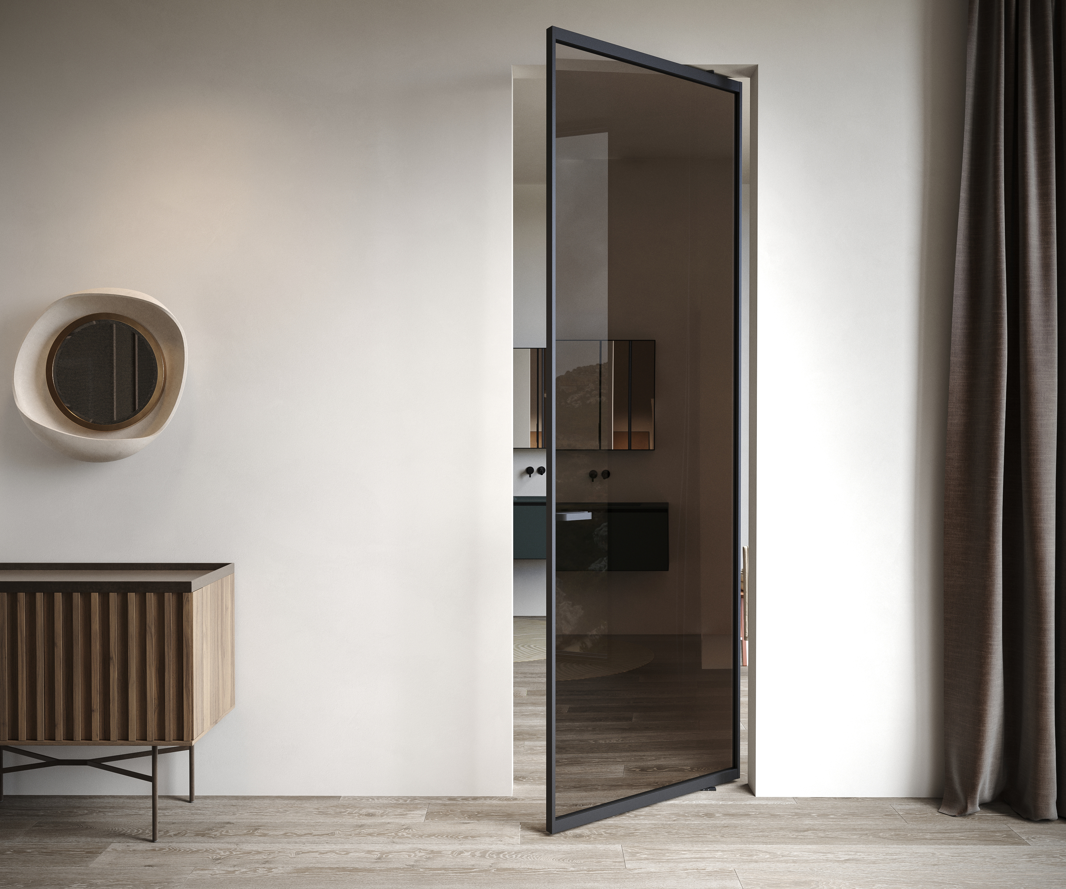 Midori　WD80EFAX③ MIDORI - FRAMED PIVOT DOOR | Metalglas app