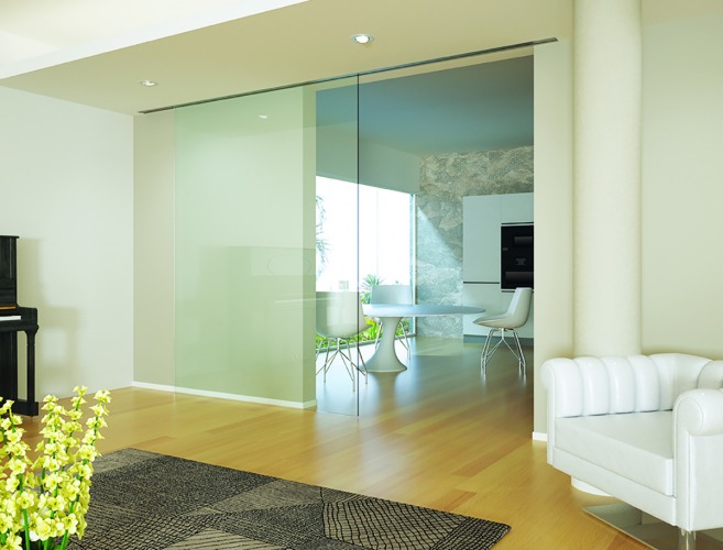 Sliding Door System With Invisible Track Profile 